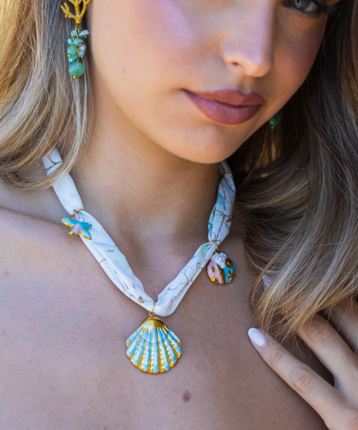 Alternative view of White Sea Life Bandana Necklace