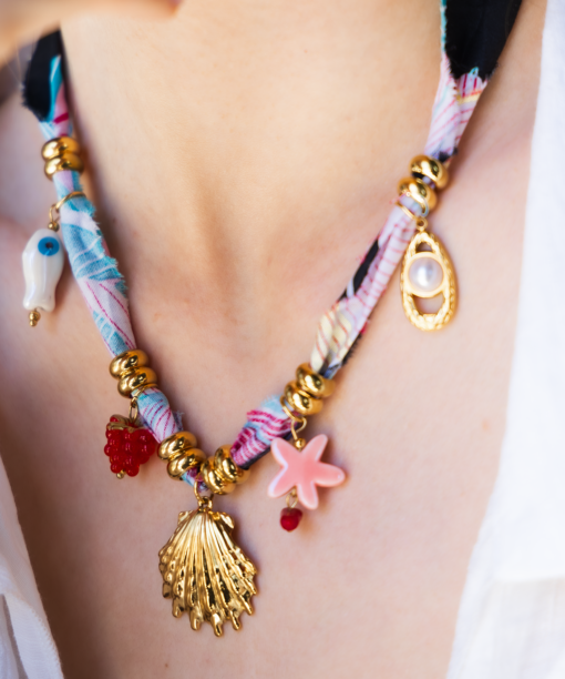 Alternative view of Black Sea Life Bandana necklace