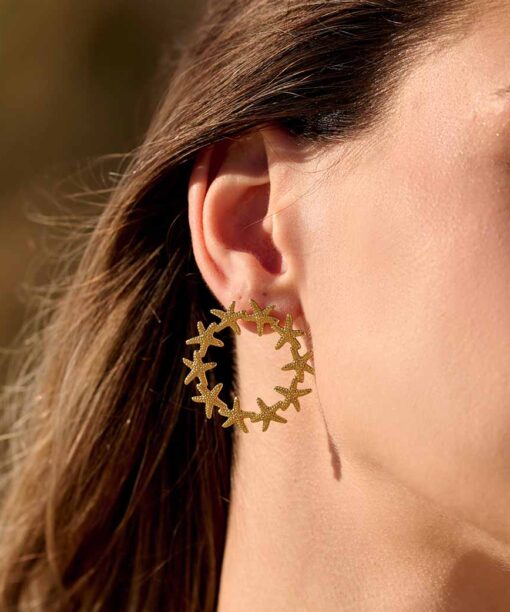 Alternative view of Starfish Round Earrings