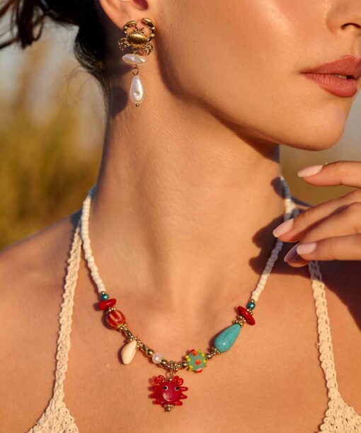Alternative view of Colorful Crab Necklace