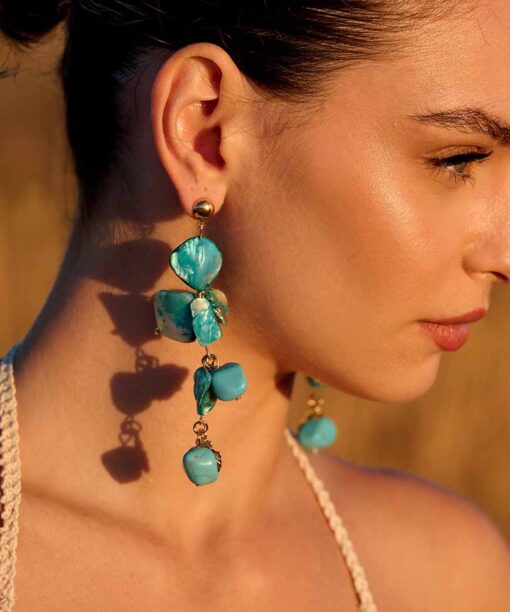 Alternative view of Mykonos Blue Earrings