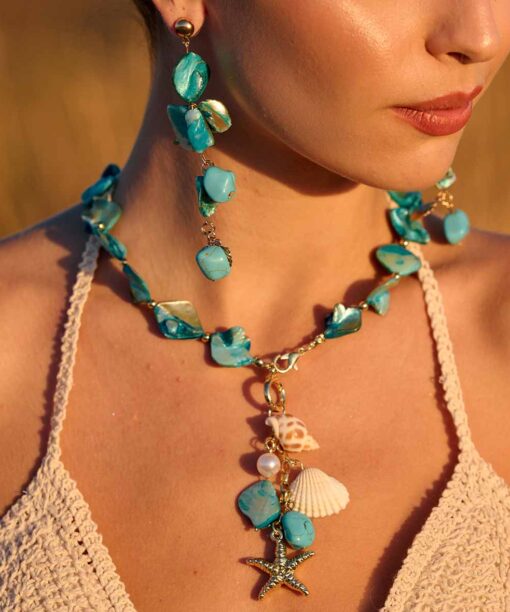 Alternative view of Mykonos Blue Necklace